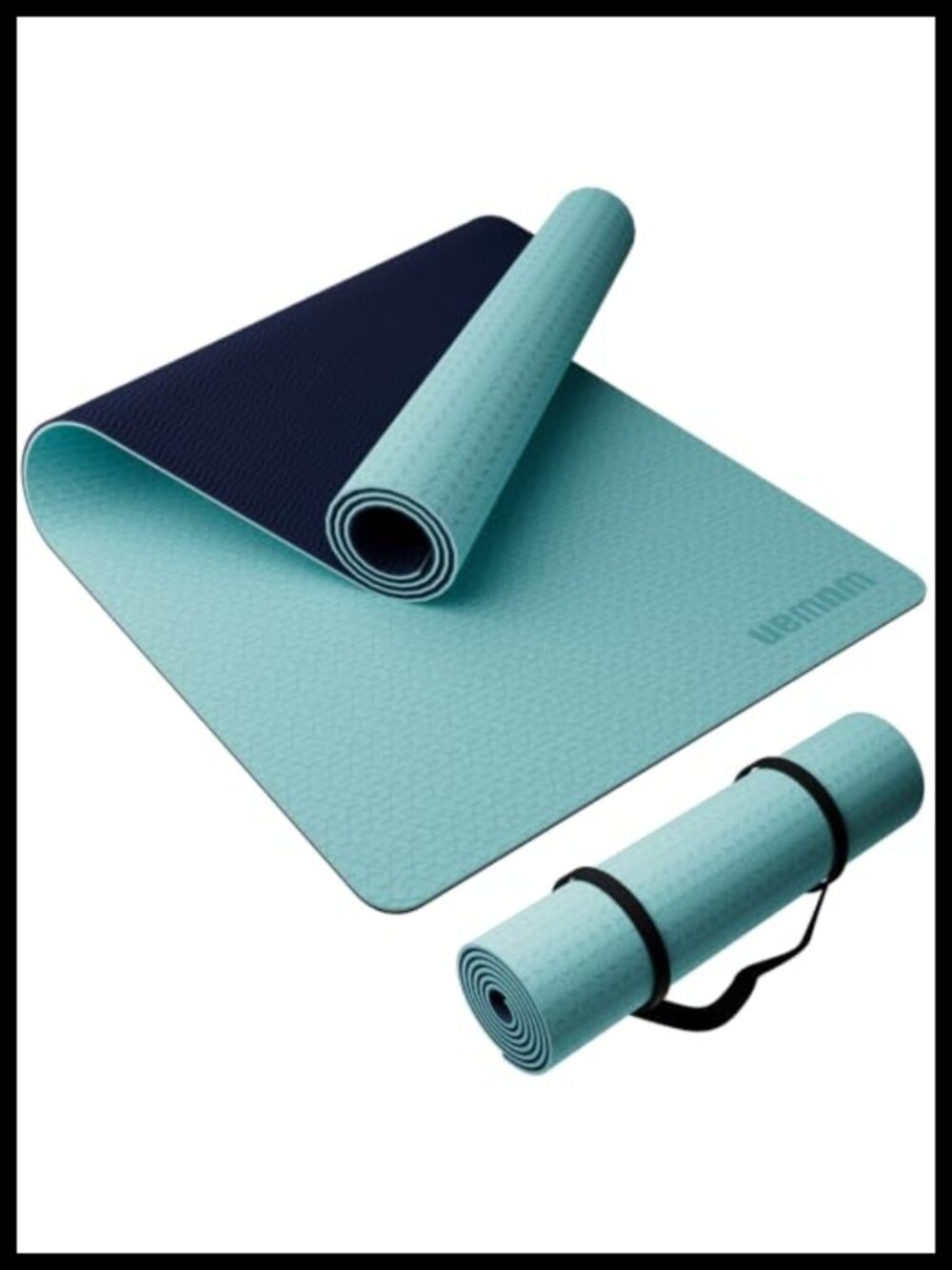 Extra Wide Yoga Mat 72x32 Inch Thick TPE Exercise Mat with Carry Strap